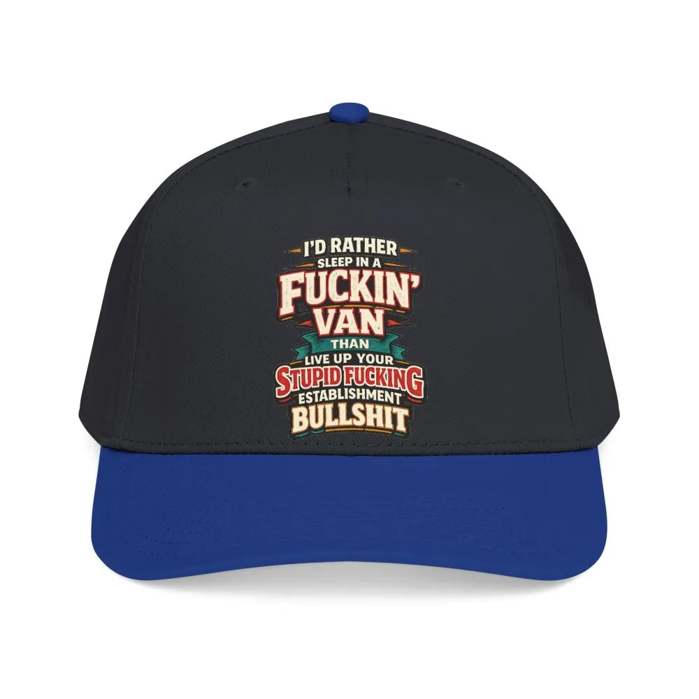 Baseball Cap - "I´d Rather Sleep in A Fucking Van" Design F**K-Line