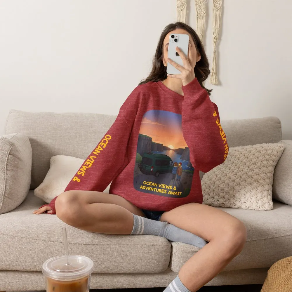 7861867057562684107_2048.jpeg Unisex Heavy Blend™ Crewneck Sweatshirt — "Ocean Views-Adventures Awaits" Design Sitcom-Line