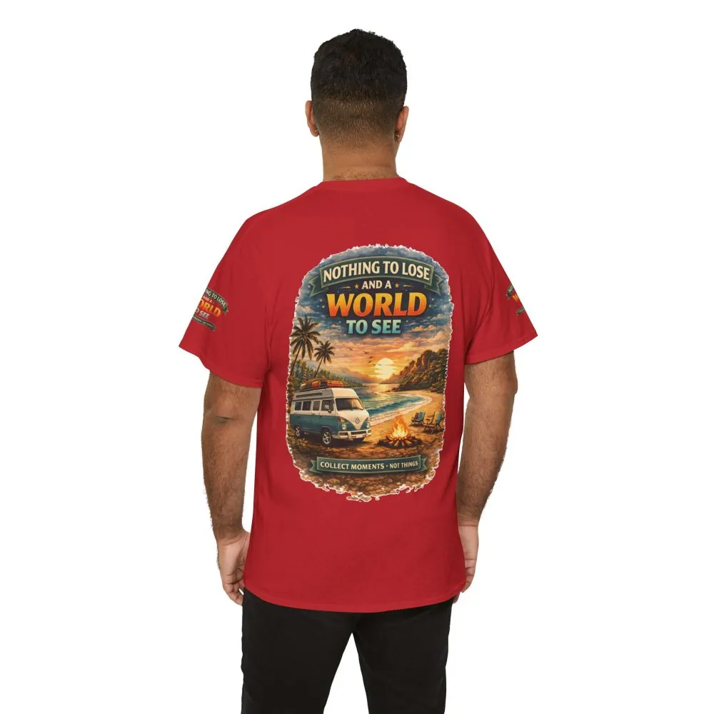 Unisex Heavy Cotton Tee — "Nothing To Lose " Design Scenic-Line