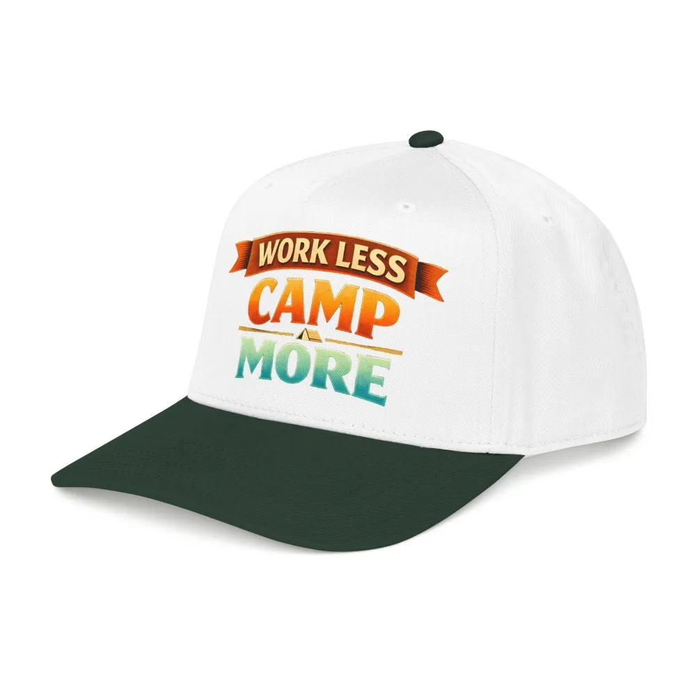 7877291622161229477_2048.jpeg Baseball Cap - "Work Less-Camp More" Design Scenic-Line