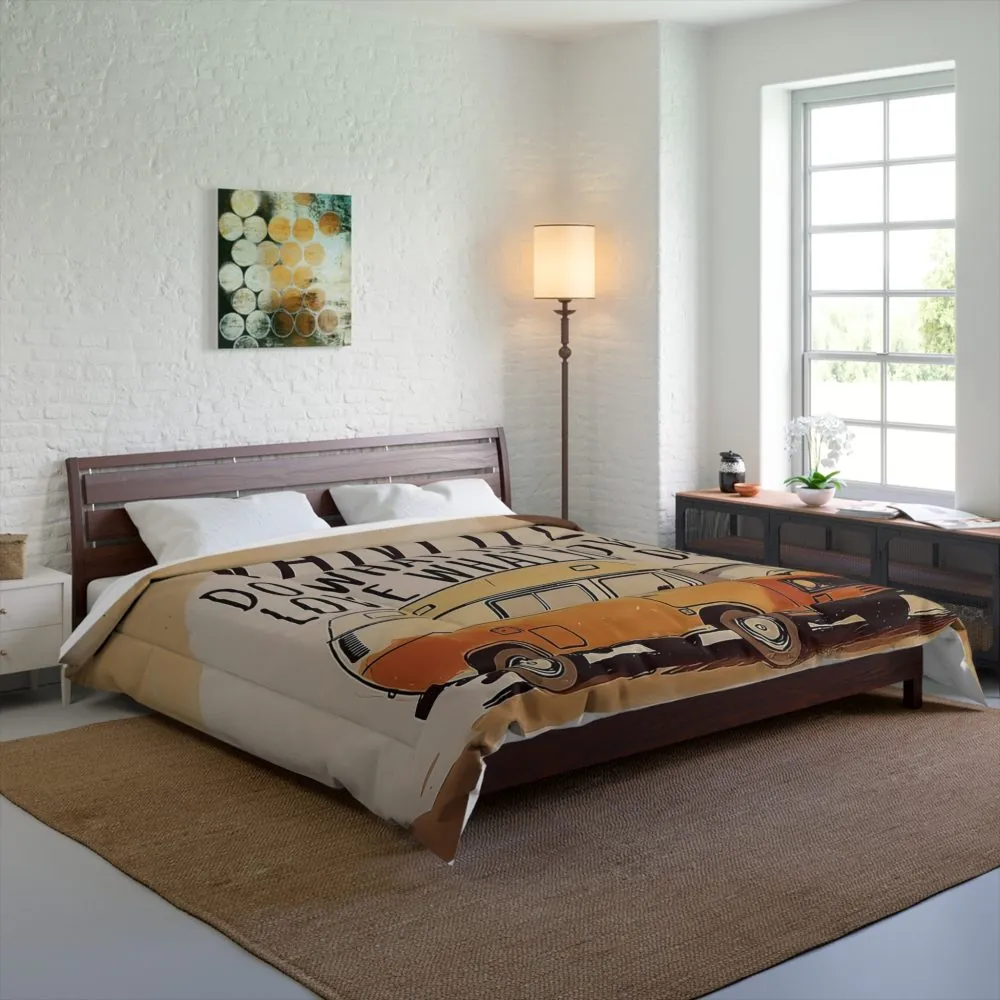 Comforter - "Do What You Love, Love What You Do" Vintage Camper Bedding