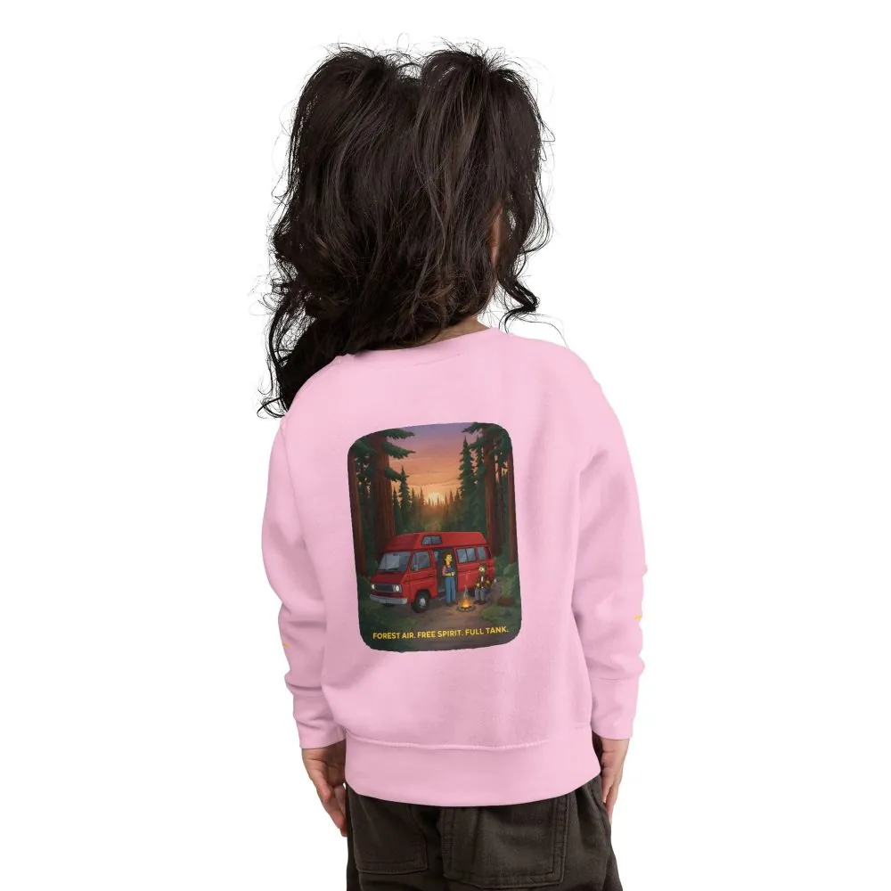 7881725193866552051_2048.jpeg Toddler Sweatshirt - "Forest Air Free Spirit Full Tank" (Design Sitcom-Line)