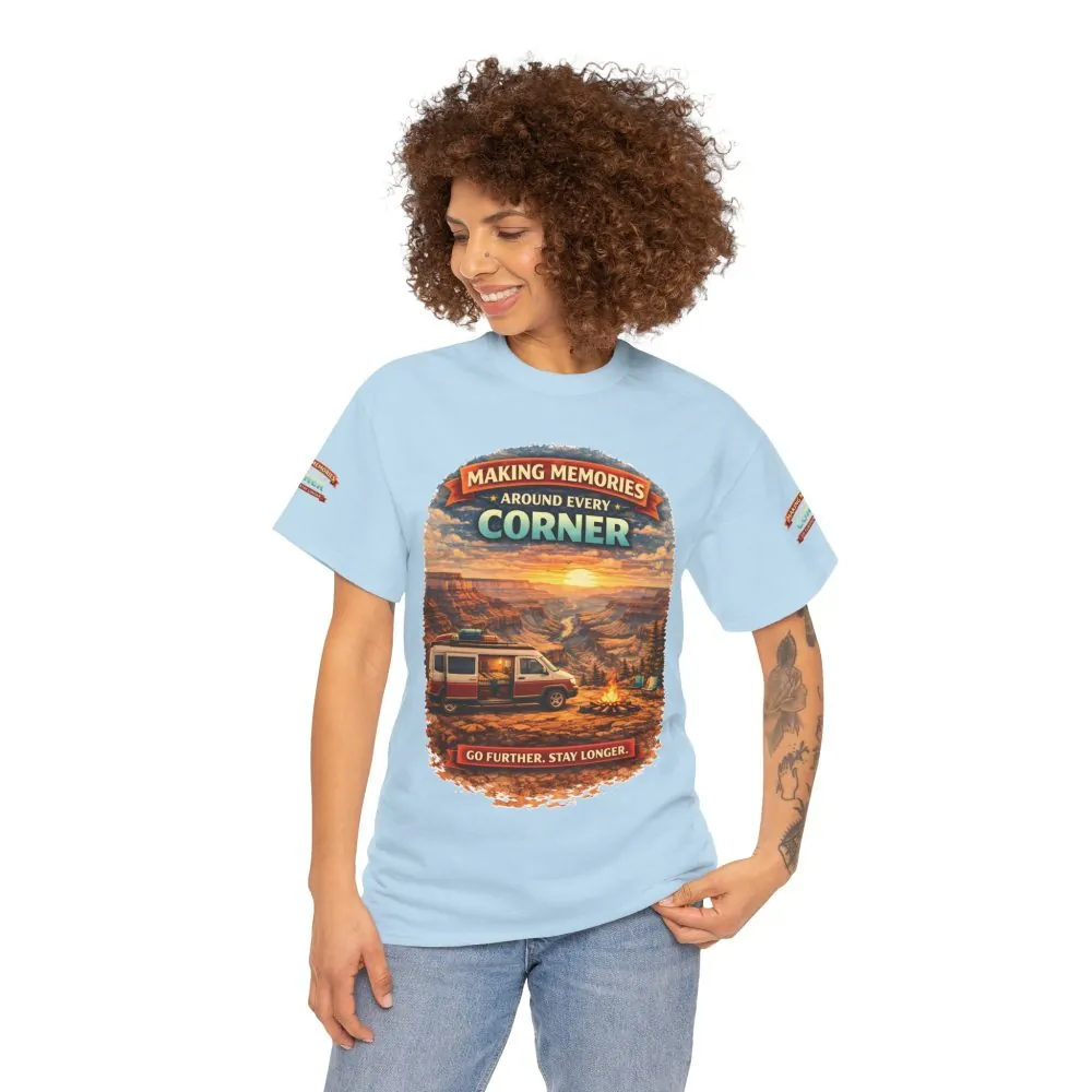 Unisex Heavy Cotton Tee — "Making Memories" Design Scenic-Line