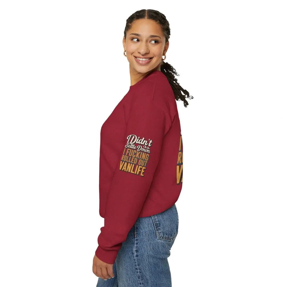 Unisex Heavy Blend™ Crewneck Sweatshirt — "Dind´t Settle Down" Design F**K-Line