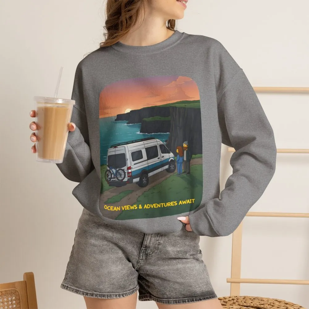 7906635062257786292_2048.jpeg Unisex Heavy Blend™ Crewneck Sweatshirt — "Ocean Views-Adventures Awaits" Design Sitcom-Line