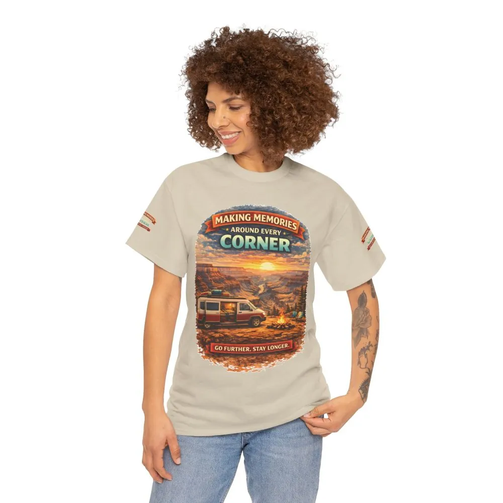 Unisex Heavy Cotton Tee — "Making Memories" Design Scenic-Line