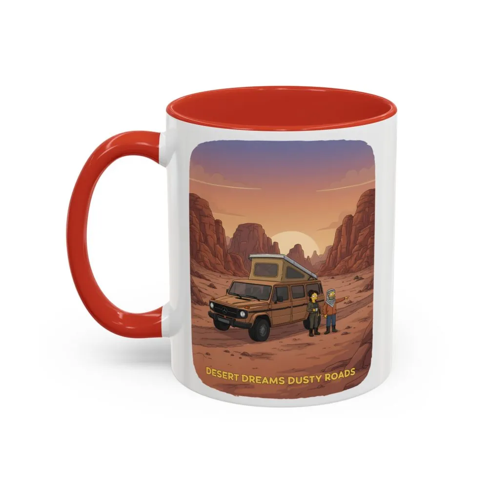 7938803117332699204_2048.jpeg Accent Coffee Mug (11, 15oz) — "Desert Dreams Dusty Roads" Design Sitcom-Line
