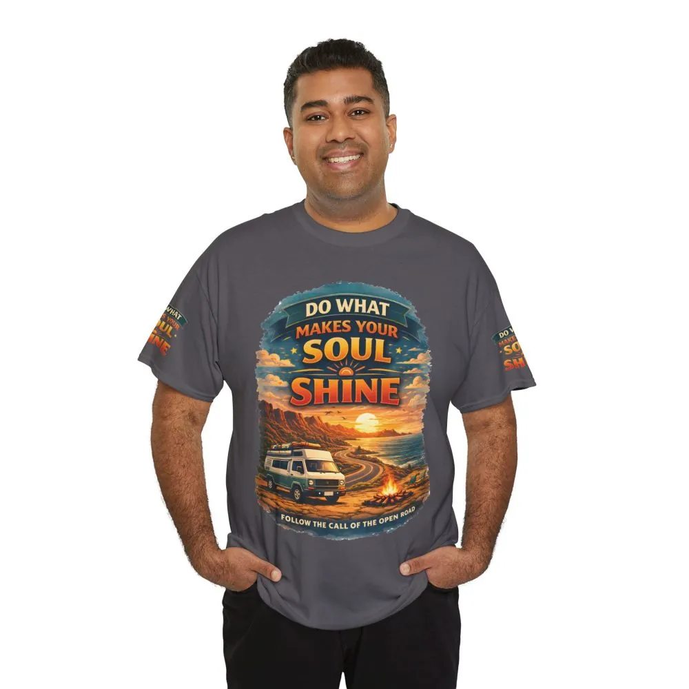 Unisex Heavy Cotton Tee — "Do What Makes Your Soul Shine" Design Scenic-Line