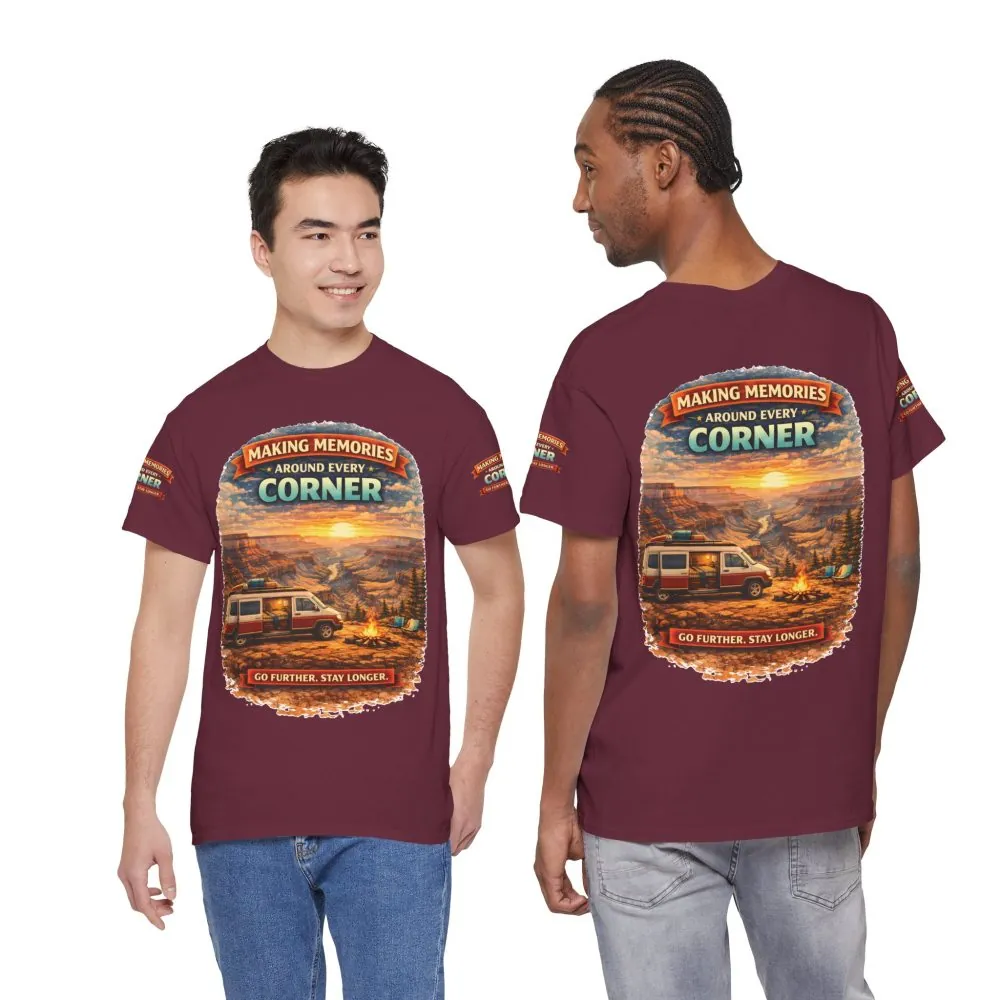 Unisex Heavy Cotton Tee — "Making Memories" Design Scenic-Line