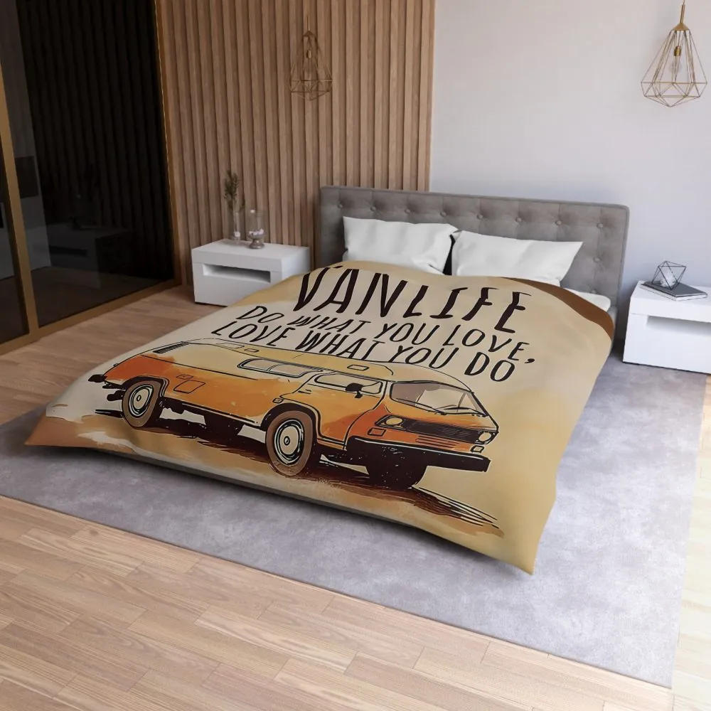 Duvet Cover – "Do What You Love, Love What You Do" Camper Comforter