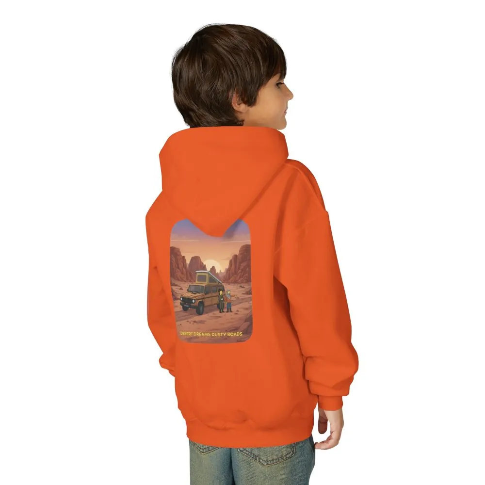 Youth Hoodie(Gildan) – "Desert Dreams Dusty Roads" (Design Sitcom-Line)