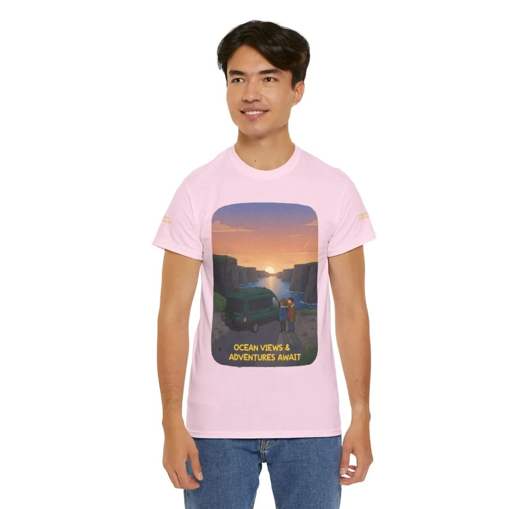 7960925669205947576_2048.jpeg Unisex Heavy Cotton Tee — "Ocean Views-Adventures Awaits" Design Sitcom-Line