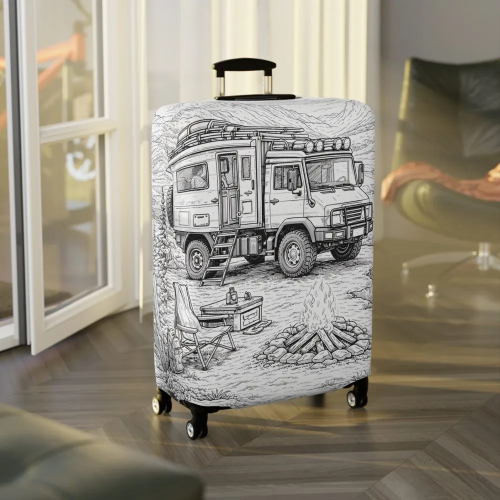 7971202360644530368_2048.jpeg Luggage Cover — Adventure Camper Sketch Travel Suitcase