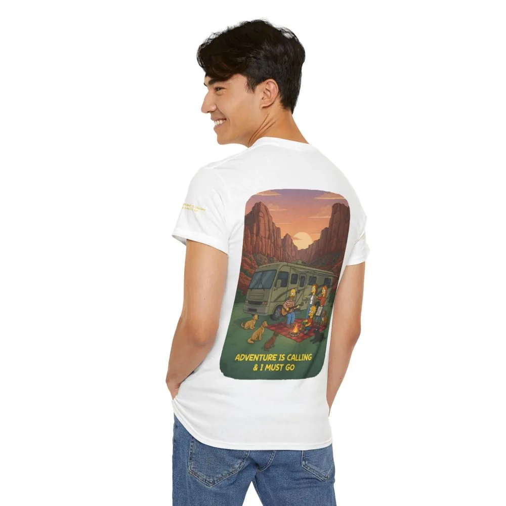 7999514545955168215_2048.jpeg Unisex Heavy Cotton Tee — "Adventure Is Calling-I Must Go" Design Sitcom-Line