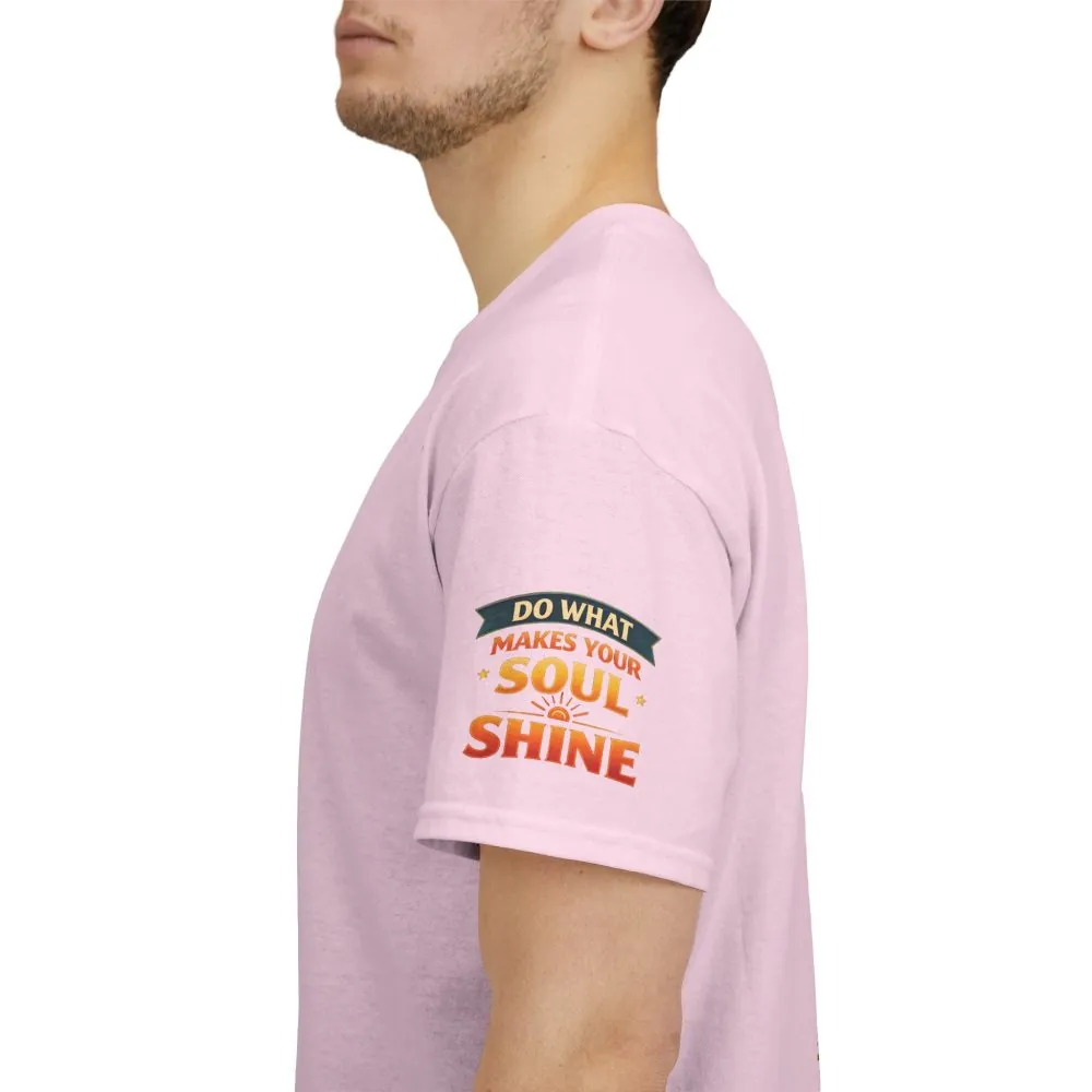Unisex Heavy Cotton Tee — "Do What Makes Your Soul Shine" Design Scenic-Line