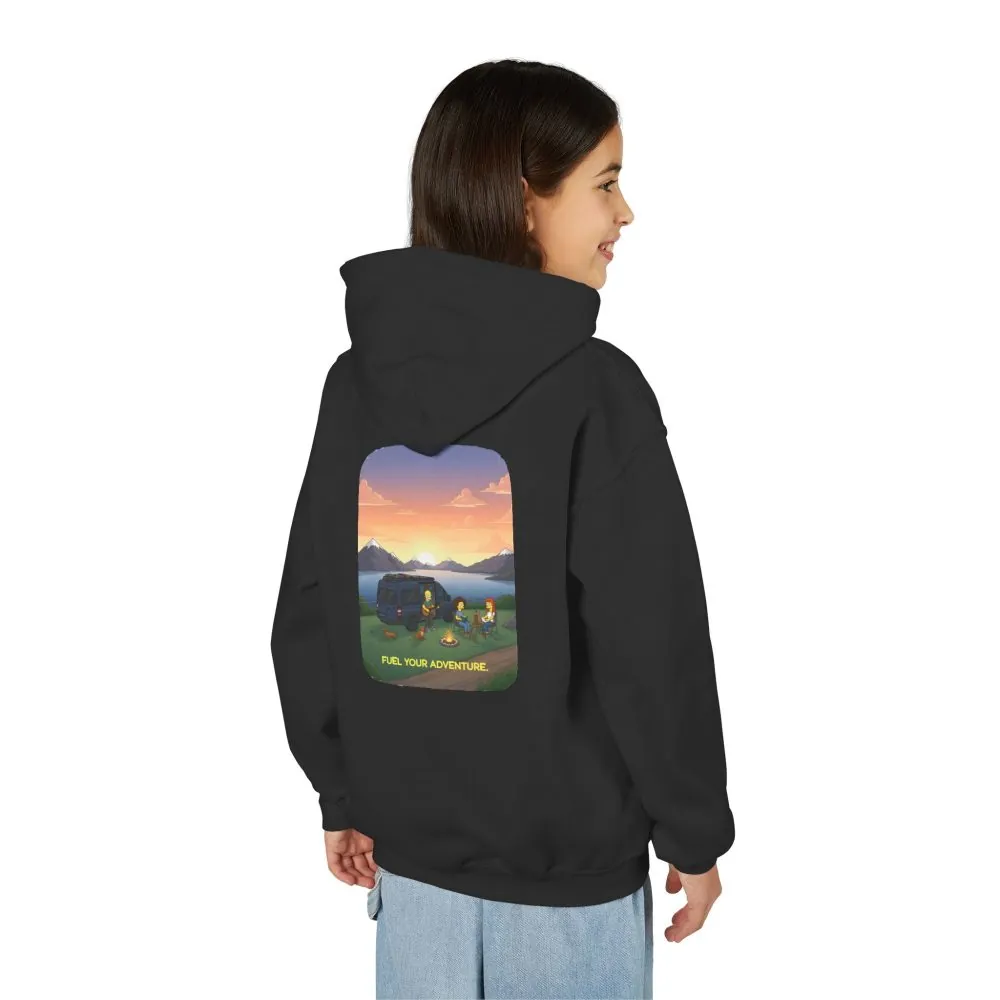 Youth Hoodie(Gildan) – "Fuel Your Adventure" (Design Sitcom-Line)