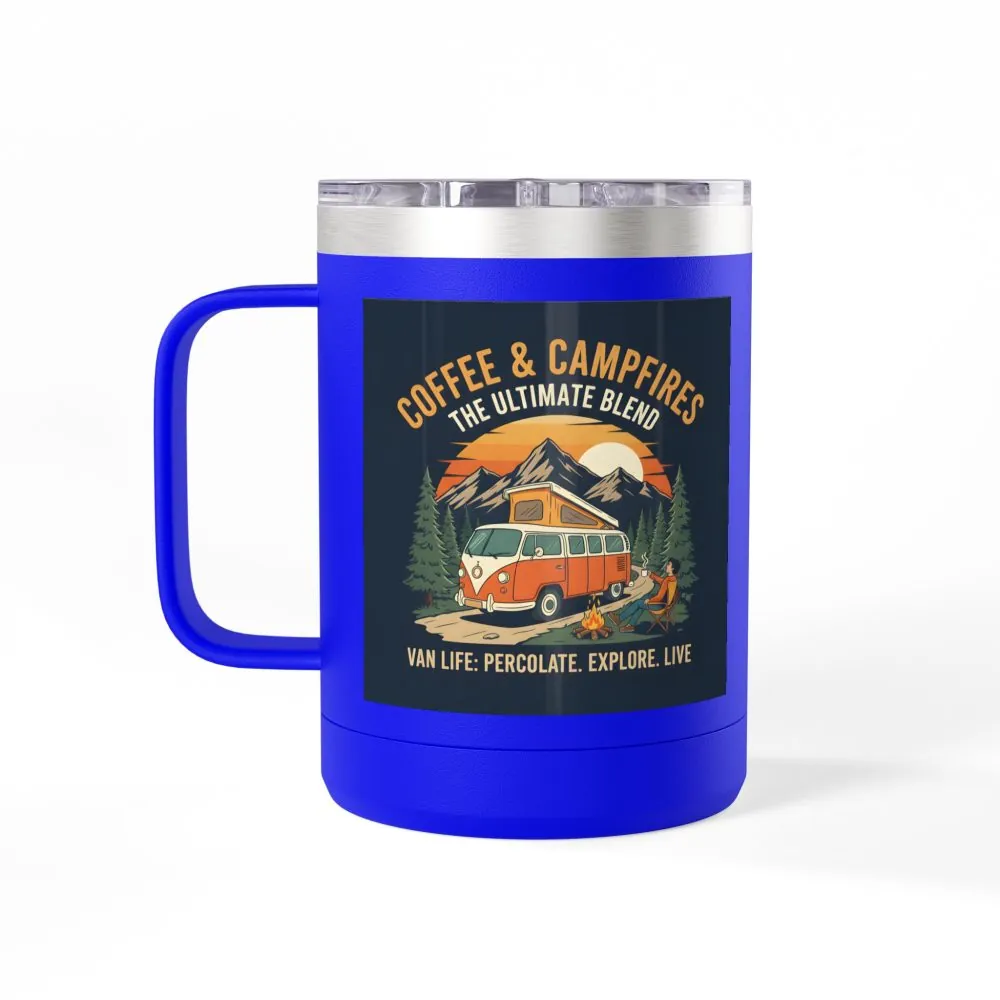 8038126417689385269_2048.jpeg Coffee Mug Tumbler, 15oz — “Coffee & Campfires: The Ultimate Blend”