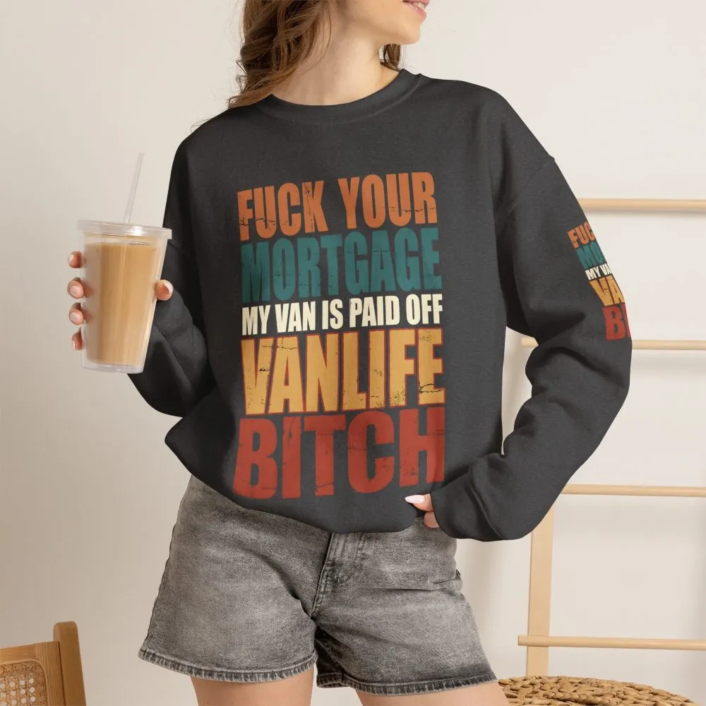 8054453353636680140_2048.jpeg Unisex Heavy Blend™ Crewneck Sweatshirt — "Fuck Your Mortgage" Design F**K-Line