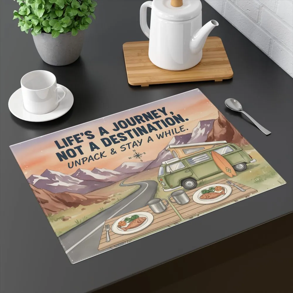 Vanlife Placemat — "Life's a Journey, Not a Destination" Dining Mat