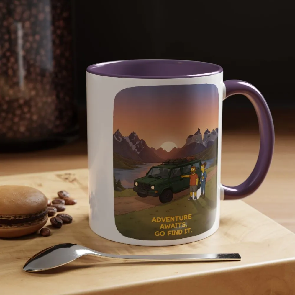 8079464298514725882_2048.jpeg Accent Coffee Mug (11, 15oz) — "Adventure Awaits-Go Find It" Design Sitcom-Line