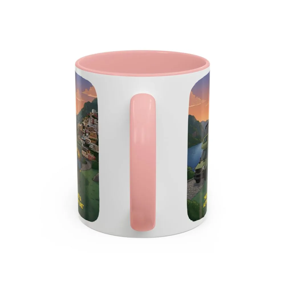 Accent Coffee Mug (11, 15oz) — "Mountain Air And Alpine Adventure"" Design Sitcom-Line