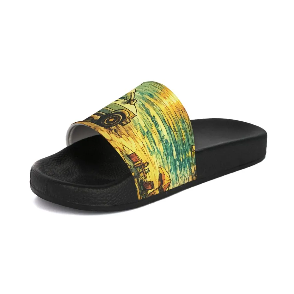 8097472036095585139_2048.jpeg Women's Slide Sandals - Camper Van Slides (Cubic-Line)