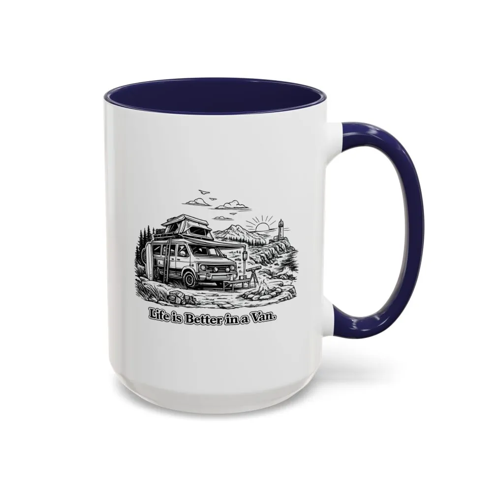 8100338495902955760_2048.jpeg Accent Coffee Mug (11, 15oz) — "Life Is Better In A Van" Design Minimal-Line