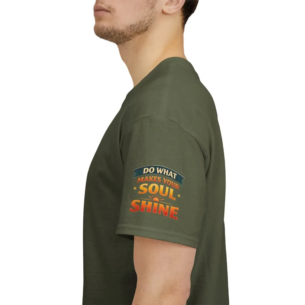 Unisex Heavy Cotton Tee — "Do What Makes Your Soul Shine" Design Scenic-Line