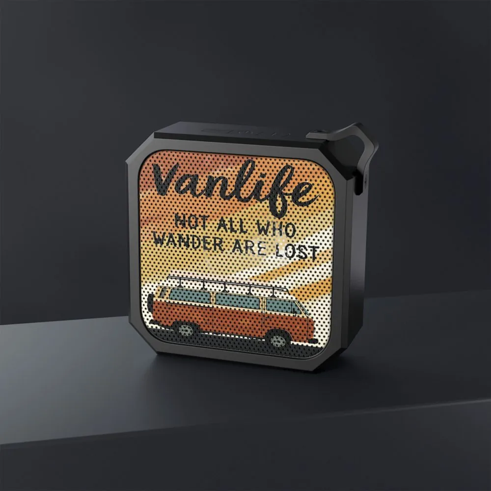 Bluetooth Speaker — “Vanlife-Not All Who Wander Are Lost” Outdoor Portable Speaker