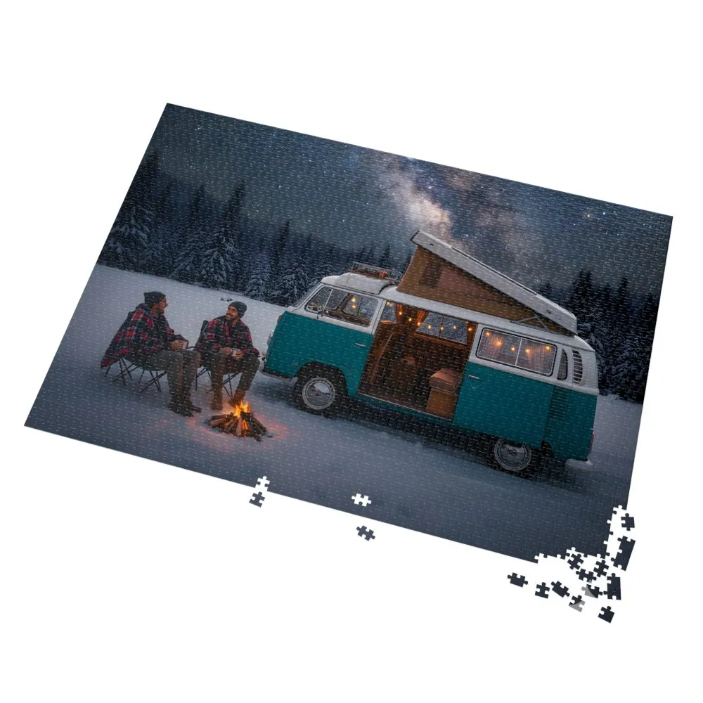 Jigsaw Puzzle with Tin — Van Life Night Sky