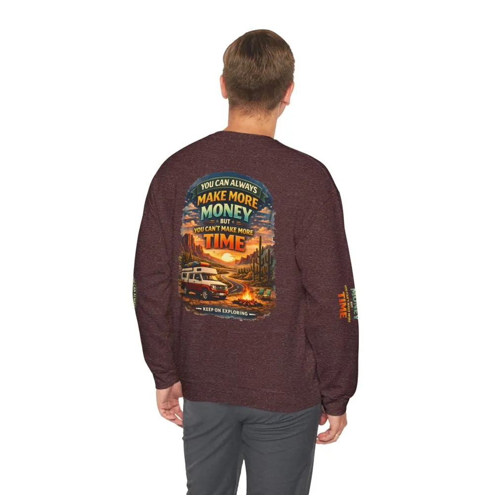 Unisex Heavy Blend™ Crewneck Sweatshirt — "You Can Always Make More Money" Design Scenic-Line