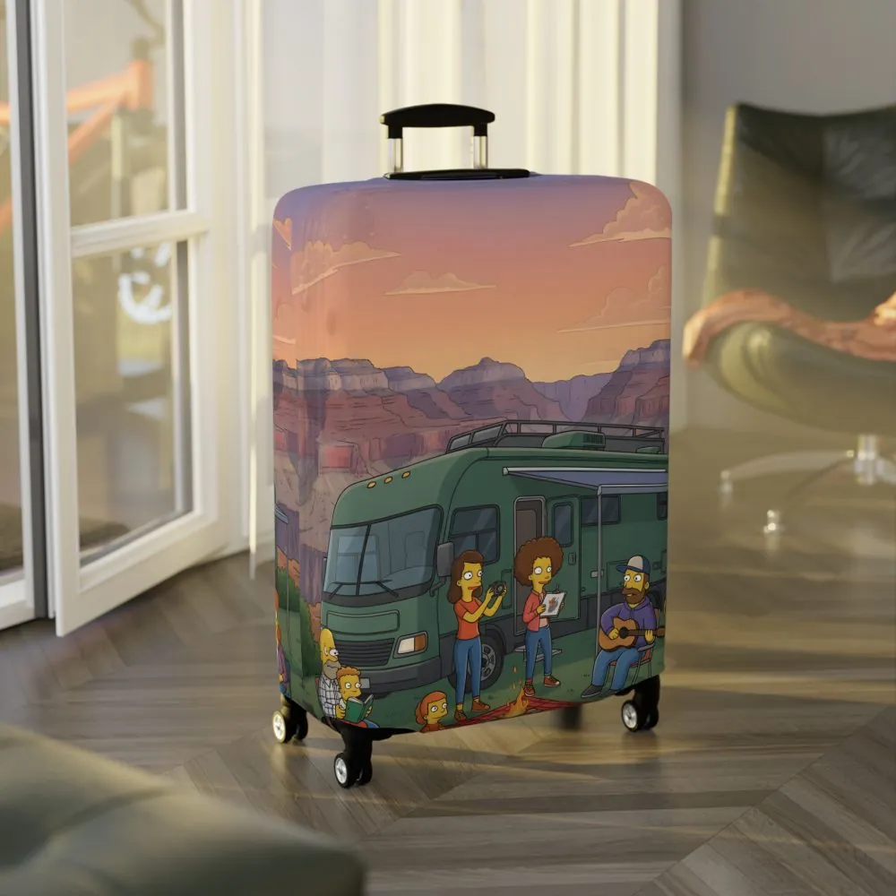 8118028685246653824_2048.jpeg Luggage Cover — Adventure Camper Sketch Travel Suitcase(Design Sitcom-Line)
