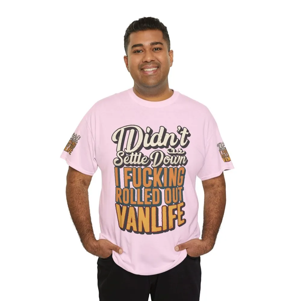 8118993648622004736_2048.jpeg Unisex Heavy Cotton Tee — "Dind´t Settle Down" Design F**K-Line