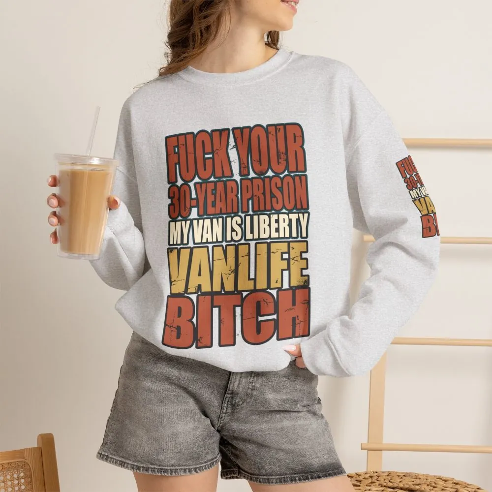 Unisex Heavy Blend™ Crewneck Sweatshirt — "Fuck Your 30 Year" Design F**K-Line