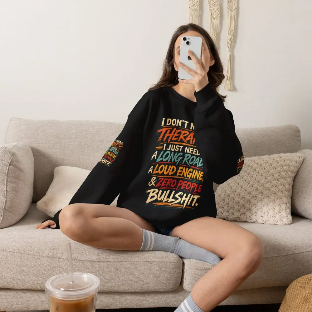 Unisex Heavy Blend™ Crewneck Sweatshirt — "I Dont Need Therapy" Design F**K-Line