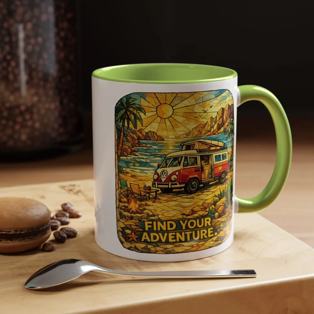 8145524662032819802_2048.jpeg Accent Coffee Mug (11, 15oz) — ""Find Your Adventure"" Design Cubic-Line