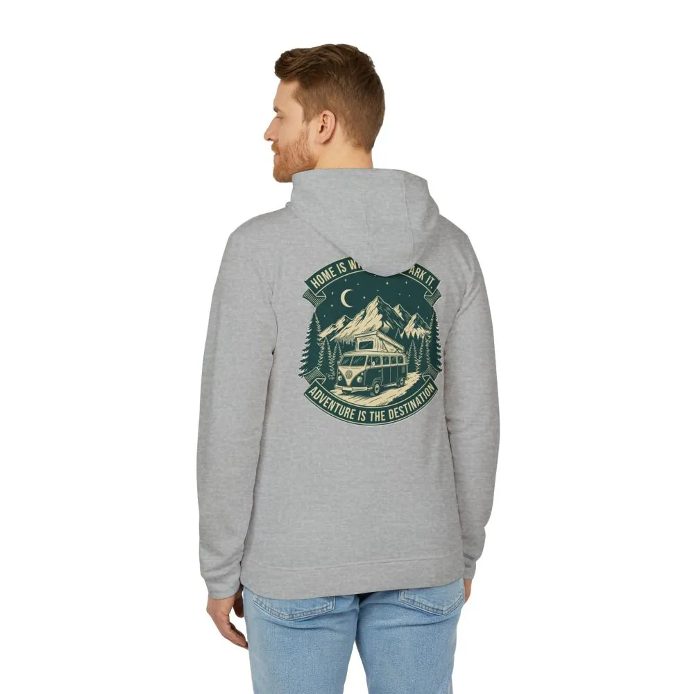 8167138834716947147_2048.jpeg Hoodie(Adidas) — "Home Is Where You Park It-Adventure is the destination" Outdoor Travel Pullover (Front + Back Printed)