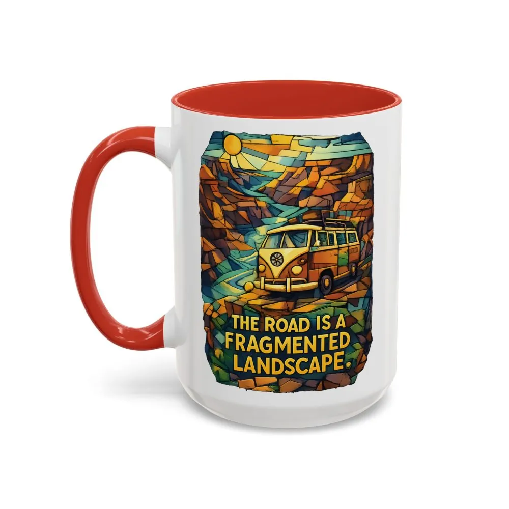 8205413228713725046_2048.jpeg Accent Coffee Mug (11, 15oz) — "The Road Is A Fragmented Landscape" Design Cubic-Line