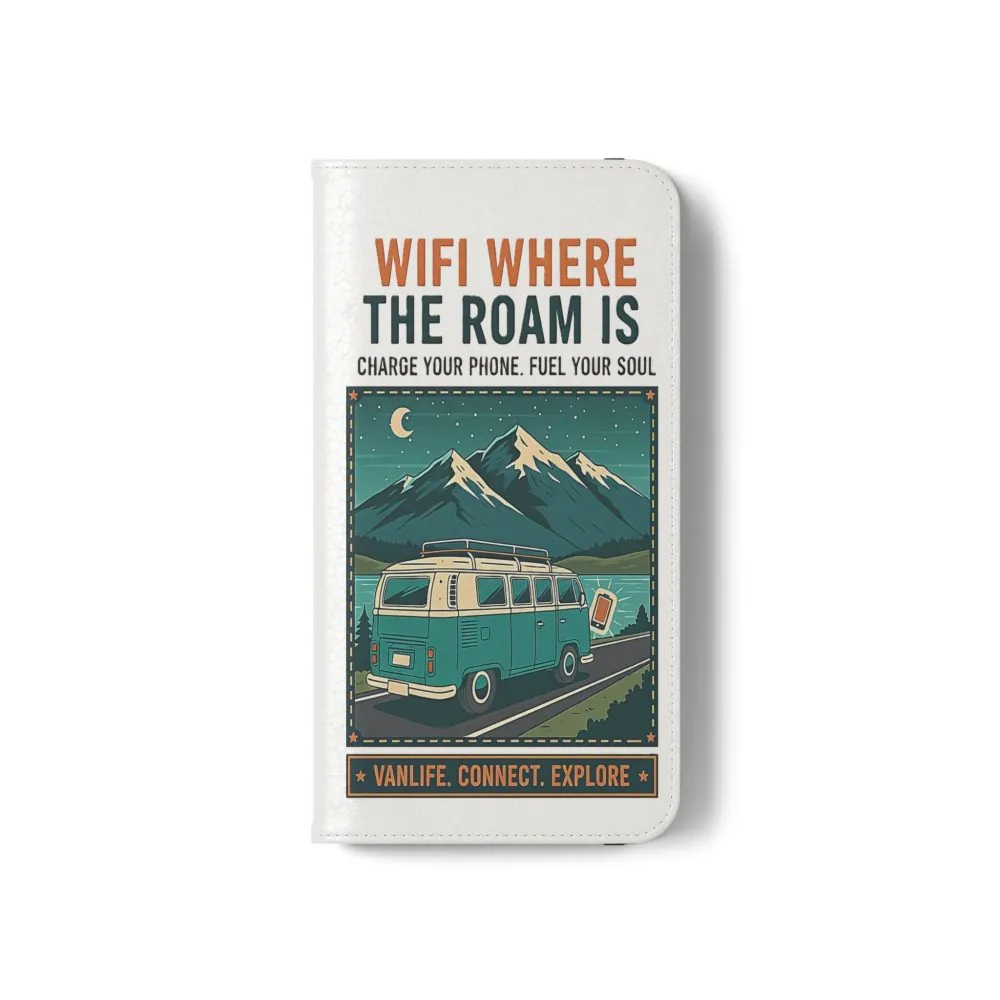 8209183373563073367_2048.jpeg Flip Phone Case — “WiFi Where the Roam Is” Vanlife Wallet Case