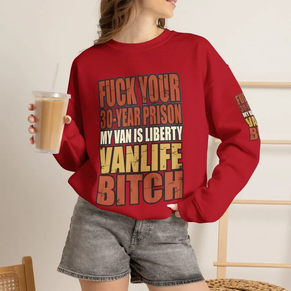 Unisex Heavy Blend™ Crewneck Sweatshirt — "Fuck Your 30 Year" Design F**K-Line