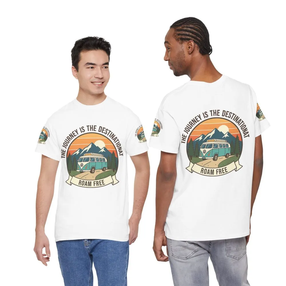 8230241954847847768_2048.jpeg Unisex Heavy Cotton Tee — "The Journey Is The Destination" Roam Free Travel Shirt