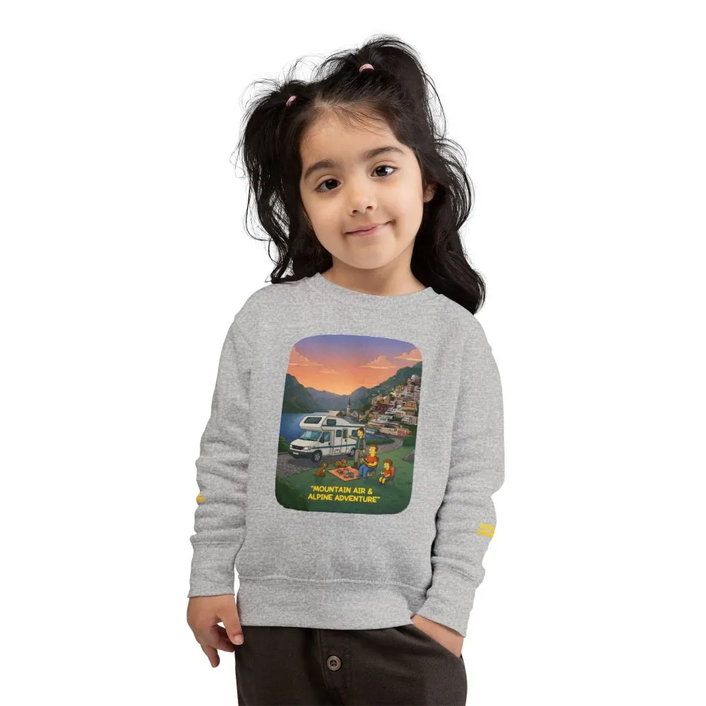 8234475266280502545_2048.jpeg Toddler Sweatshirt - "Mountain Air-Alpine Adventure" (Design Sitcom-Line)
