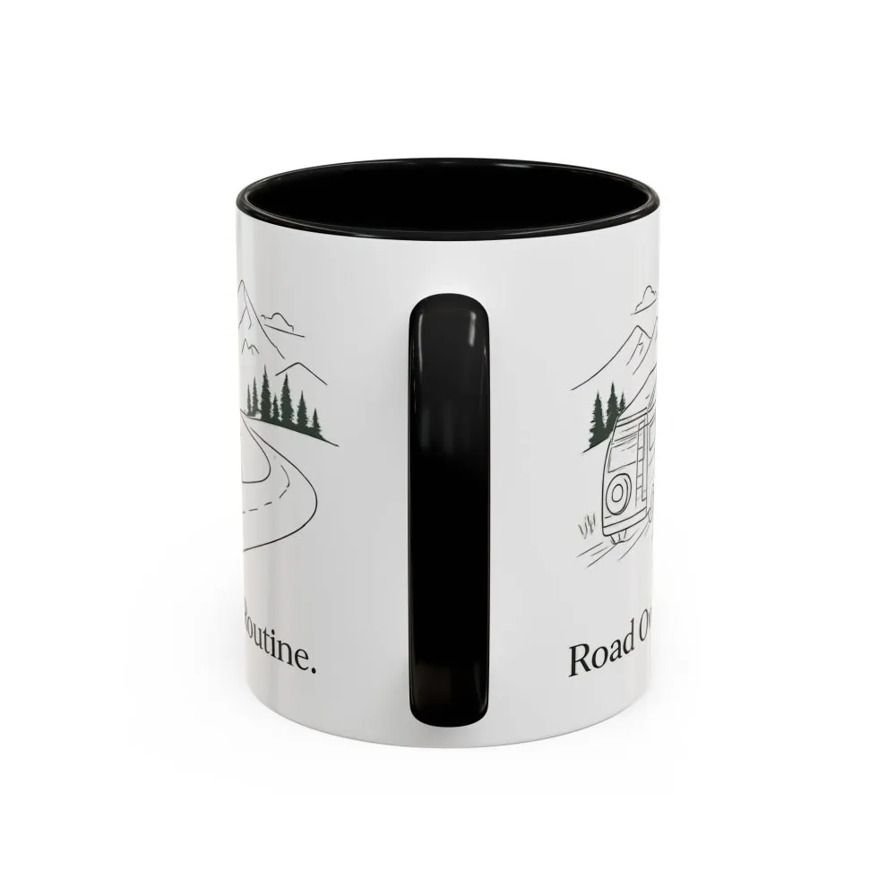 8241193660722179335_2048.jpeg Accent Coffee Mug (11, 15oz) — "Road Over Routine" Design Minimal-Line