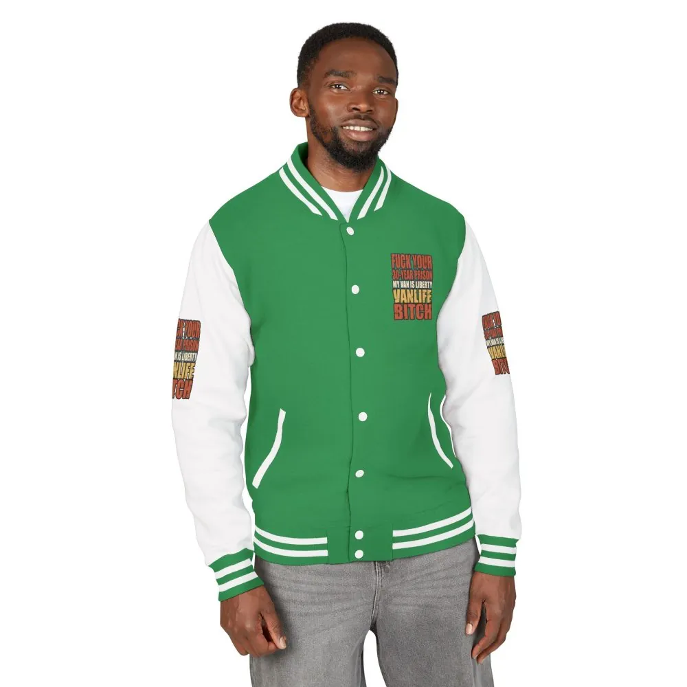 Unisex Heavyweight Letterman Jacket — "Fuck Your 30 Year" Design F**K-Line