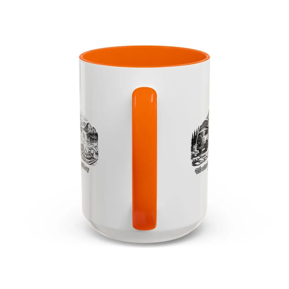 8252187625341263771_2048.jpeg Accent Coffee Mug (11, 15oz) — "Adventure Awaits Around Every Corner" Design Minimal-Line