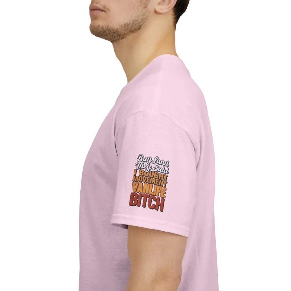 8255593758820763414_2048.jpeg Unisex Heavy Cotton Tee — "Buy Land They Said" Design F**K-Line