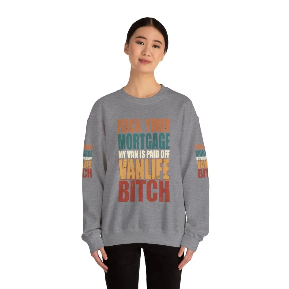 8267411681016337348_2048.jpeg Unisex Heavy Blend™ Crewneck Sweatshirt — "Fuck Your Mortgage" Design F**K-Line
