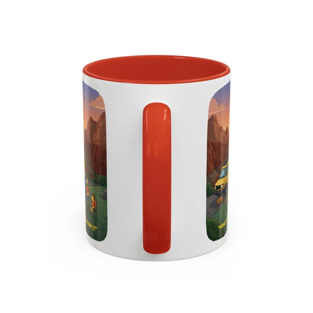Accent Coffee Mug (11, 15oz) — "Home Is Where You Park It" Design Sitcom-Line