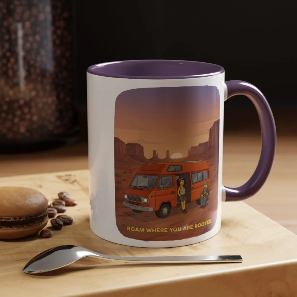 8271510386354986655_2048.jpeg Accent Coffee Mug (11, 15oz) — "Roam Where You Are Rooted" Design Sitcom-Line