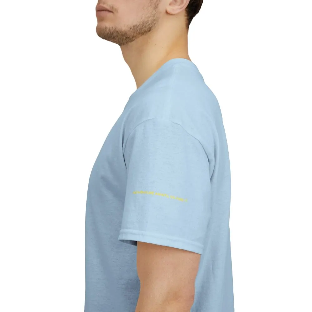 Unisex Heavy Cotton Tee — "Adventure Awaits-Go Find It" Design Sitcom-Line